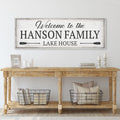 Personalized Lake House, River House Canvas Sign