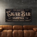 Personalized Cigar Bar Lounge Sign – Custom Cigar Room Decor for Home, Man Cave, Bar, or Lounge