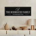 Initial Family Name Sign Personalized Canvas