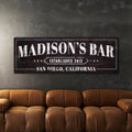 Personalized Bar Sign – Custom Pub Sign for Home Bar, Man Cave, Basement, or Cabin