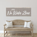 Shhh No Wake Zone Canvas Sign, Rustic Lakehouse Wall Art For Living Room Bedroom Decor
