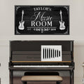 Personalized Music Room Canvas Sign