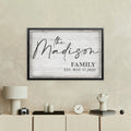 Personalized Family Name Canvas Sign – Custom Wall Art, Rustic Home Décor, Housewarming Gift for New Homeowners