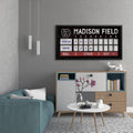 Baseball Scoreboard Personalized Framed Canvas Sign