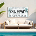 Personalized Pool And Patio Canvas Wall Art