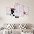 Banksy Signing in The Coloured Rain Canvas Print
