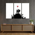 Banksy Boy Girl Love Canvas Print