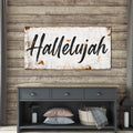 Hallelujah Rustic Sign Canvas, Hallelujah Wall Decor
