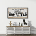 Personalized Rustic Farmhouse Canvas Wall Art, Homestead, Farmstead, Farmhouse Personalized Family Name Canvas Print