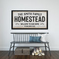 Personalized Homestead Family Name - WELCOME TO OUR HOME Custom Print with Name, Year Established Farmhouse and Home Decor