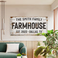 Personalized Rustic Homestead, Farmstead, Farmhouse Canvas Wall Art, Personalized Family Name Canvas Print