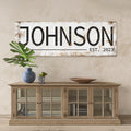 Personalized Family Sign Last Name Signs for Home Custom Rustic Canvas Wall Art Customized Established Date