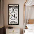 Personalized Rustic Family Name Sign Canvas, Farmhouse Custom Sign, Personalized Vintage Housewarming Gift
