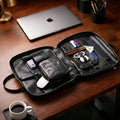 Full Grain Leather Laptop Bag with Magnetic Pocket For 14” & 16” - Black