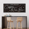 Personalized Coffee Bar Canvas Sign | Custom Kitchen Wall Art