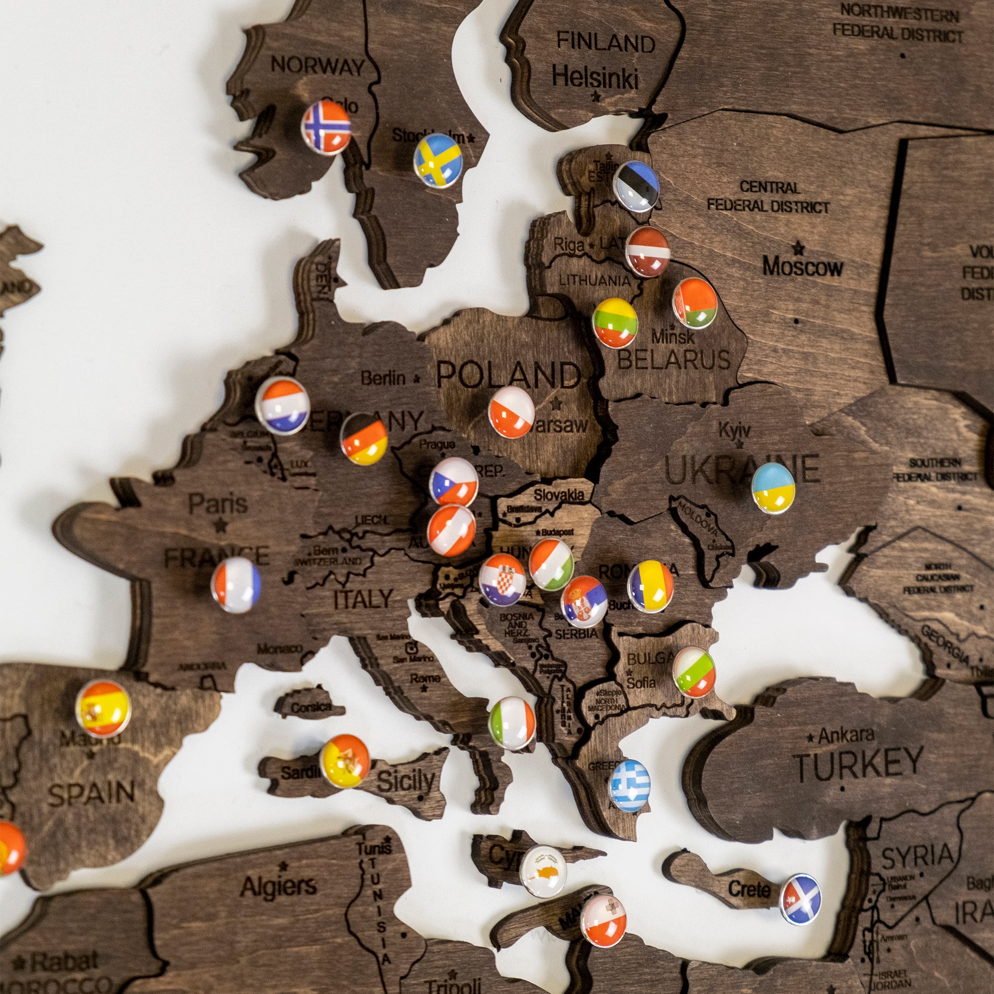 Flags Push Pins for World Wood Map & Canvas – Awesometik