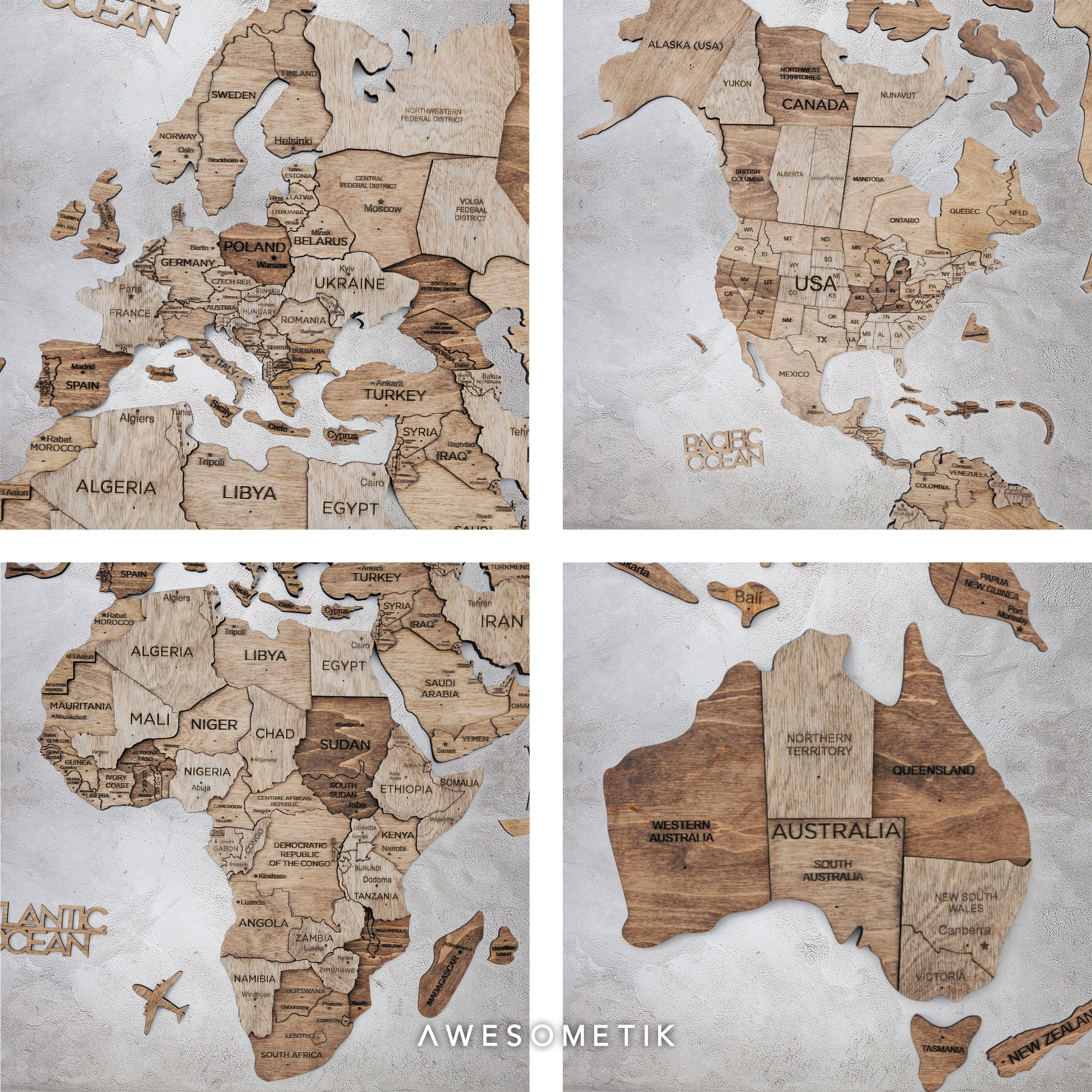 3D Wooden World Map Terra from Enjoy The Wood ‣ Good Price, Reviews